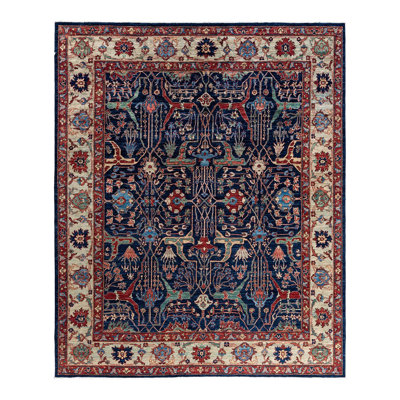 Cy One-of-a-Kind 8' 1" X 9' 10" New Age Wool Area Rug Blue