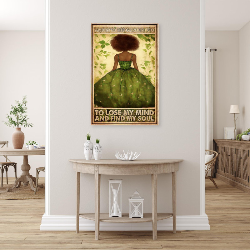 «Plants And Into The Garden I Go - 1 pièce Rectangle Plants And Into The Garden I Go On», impression sur toile