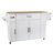 60.32"W Kitchen Island Cart with with Drop-Leaf Tabletop, Two Large Storage Cabinet,Drawers, Locking Wheels,USB-A/USB-C,& 2 AC outlet