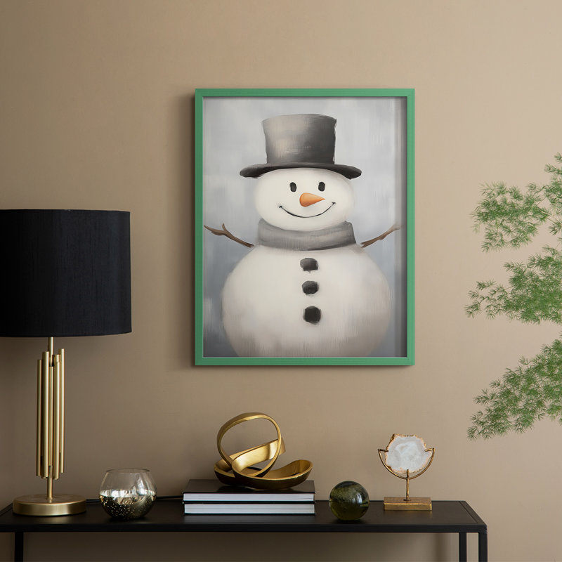 Art des Fêtes de Noël - série 2 - CCIX, reproduction encadrée - bois massif, H 30 po x l 24 po, Vert