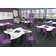 20 -Student Full Classroom Package: Desk and Chair Set with Teacher's Station and Mobile Glass Dry Erase Board