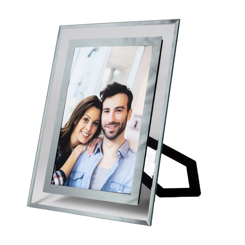 Agniprava Glass Picture Frame, Silver colors