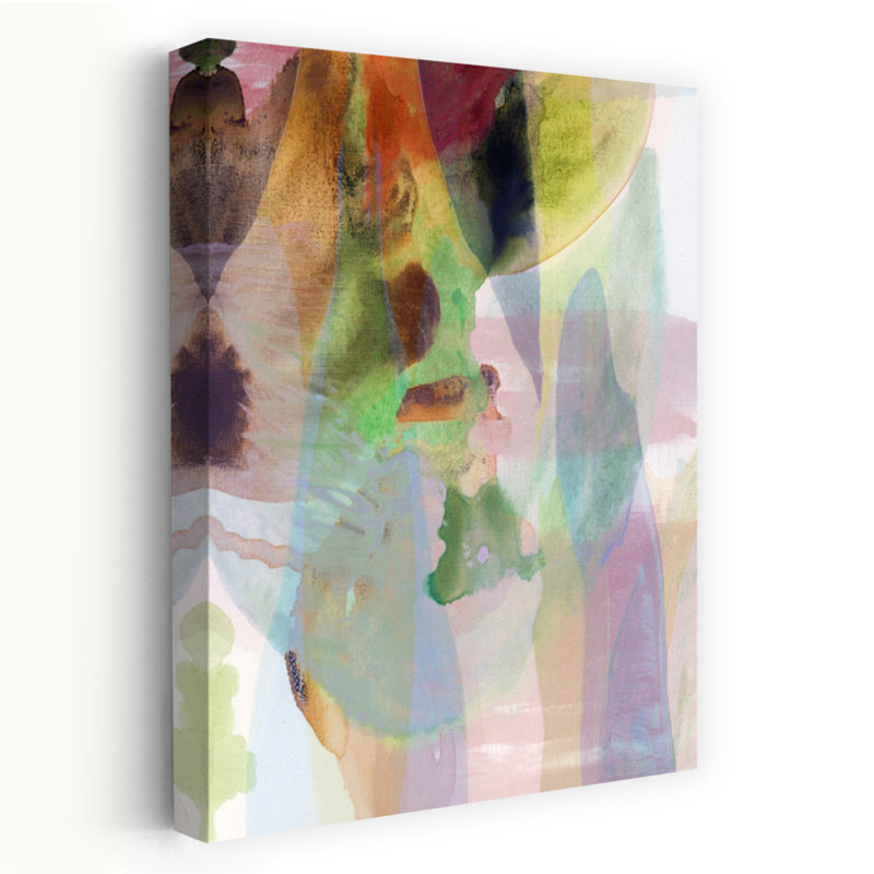 Art contemporain contemporain abstrait coloré, H 48 po x l 32 po