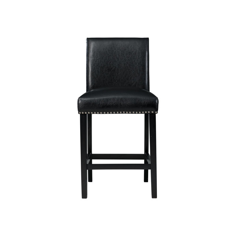 Parke Square 5PC Counter Height Dining Set-Table & Four Black PU Chairs