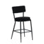 4 tabourets de bar modernes - tissu polaire, base en métal noir pour les bars à café, 4 pièces de cuisine confortables et élégantes dans la cuisine, table de salle à manger-614991262-614991235-614991233