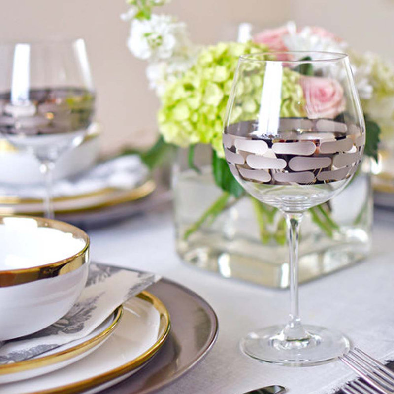 Truro Handmade Wine Glass, Platinum