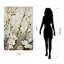«Blossoming Tranquility», art mural en toile chagrin doré