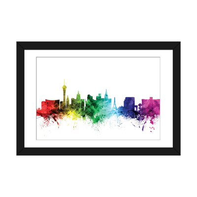 «Rainbow Skyline Series: Las Vegas, Nevada, USA», reproduction d'art sur toile tendue