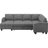 Januelle Bujesily Chenille Large U Shaped Couch Large Pull Out Sleeper Sectional Sofa Bed Storage Seat Modular Couch With Storage Chaise-1208787627