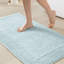 Tapis pour salle de bain 100% coton réversible bleu 24 x 44 po 3000 g / m² - aspect doux et dense, antidérapant, douceur supérieure facile d'entretien, lavable à la machine-443443270-443443276