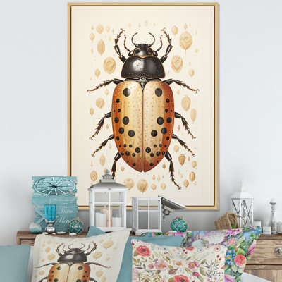 Coccinelle doré minimaliste II - imprimé