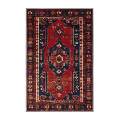 Tapis brun turc lavable à la machine