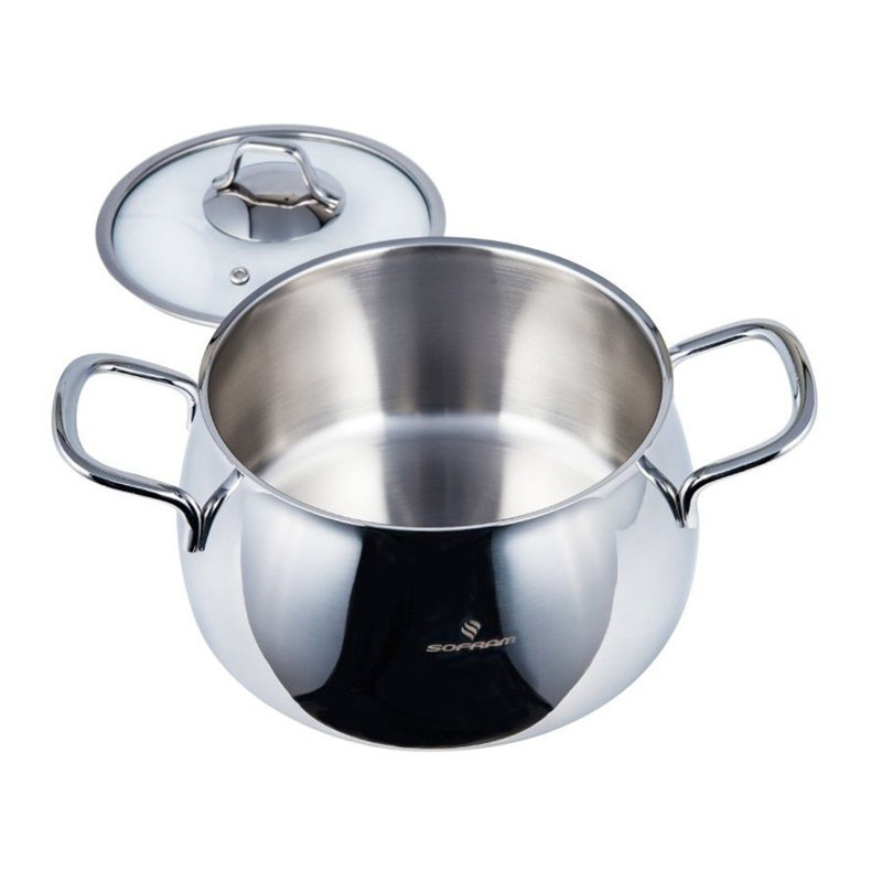 Venus 2.1-qt Stainless Steel Stock Pot with Glass Lid