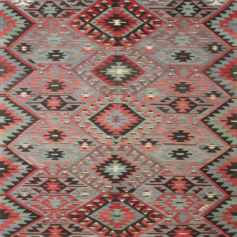Tapis à aire brune contemporaine, Carré 3 pi