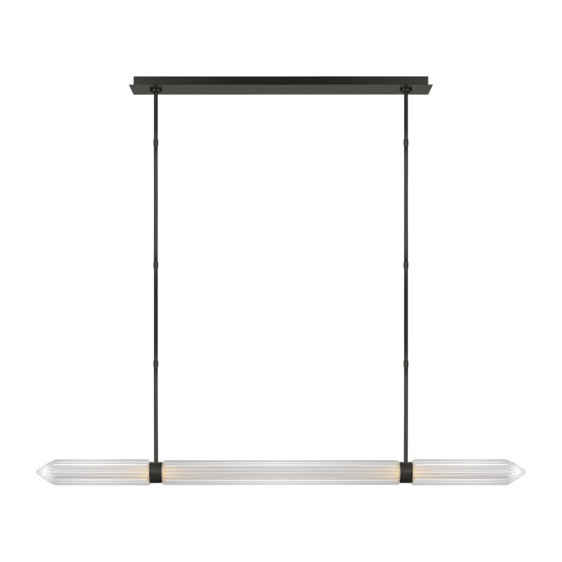 Langston 1 - Light LED Pendant, 64.5" H x 61" W x 3.2" D, Plated Dark Bronze, 277 V