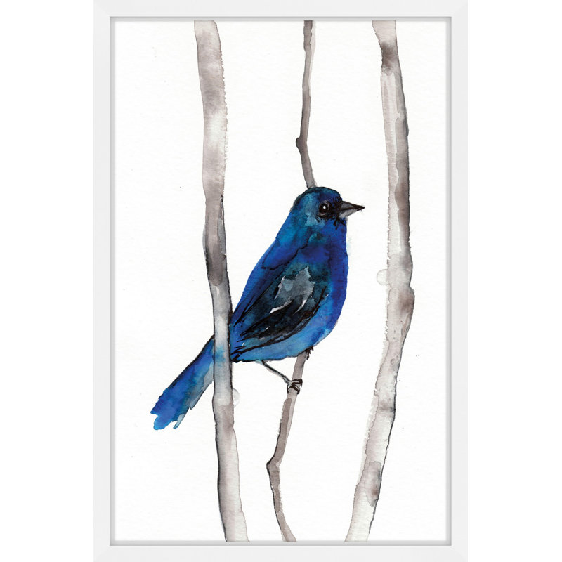 " Indigo Bunting " by Christine Lindstrom, 18" H x 12" W x 1.5" D