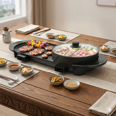 Barbecue d'intérieur sans fumée avec couvercle YXSUN