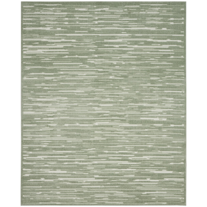 Tapis d'intérieur moderne vert Ebern Designs Lureatha, Rectangle 7 pi 1 po x 9 pi 3 po