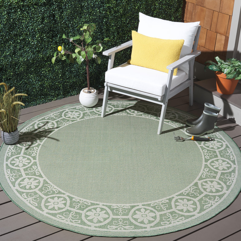Tapis d'intérieur / extérieur Damitrius Performance, Rond 6 pi 7 po