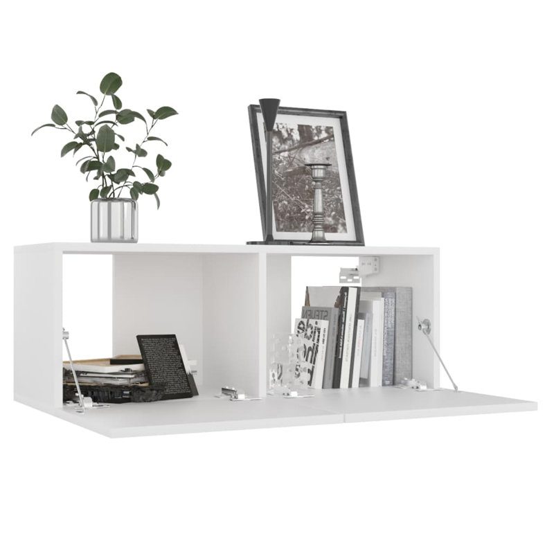 TV Cabinet White Engineered Wood