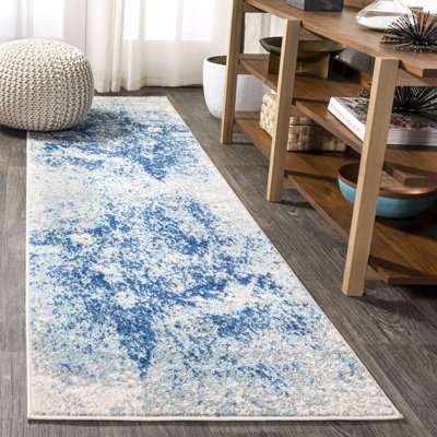 Dune Modern Abstract Cream/Blue Rug