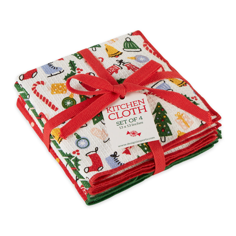 Ensemble de 4 lavettes Holiday Vibes