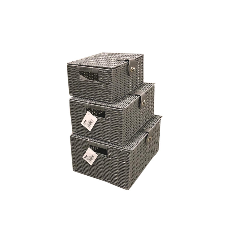 Brambly Cottage Wicker Basket, Grey