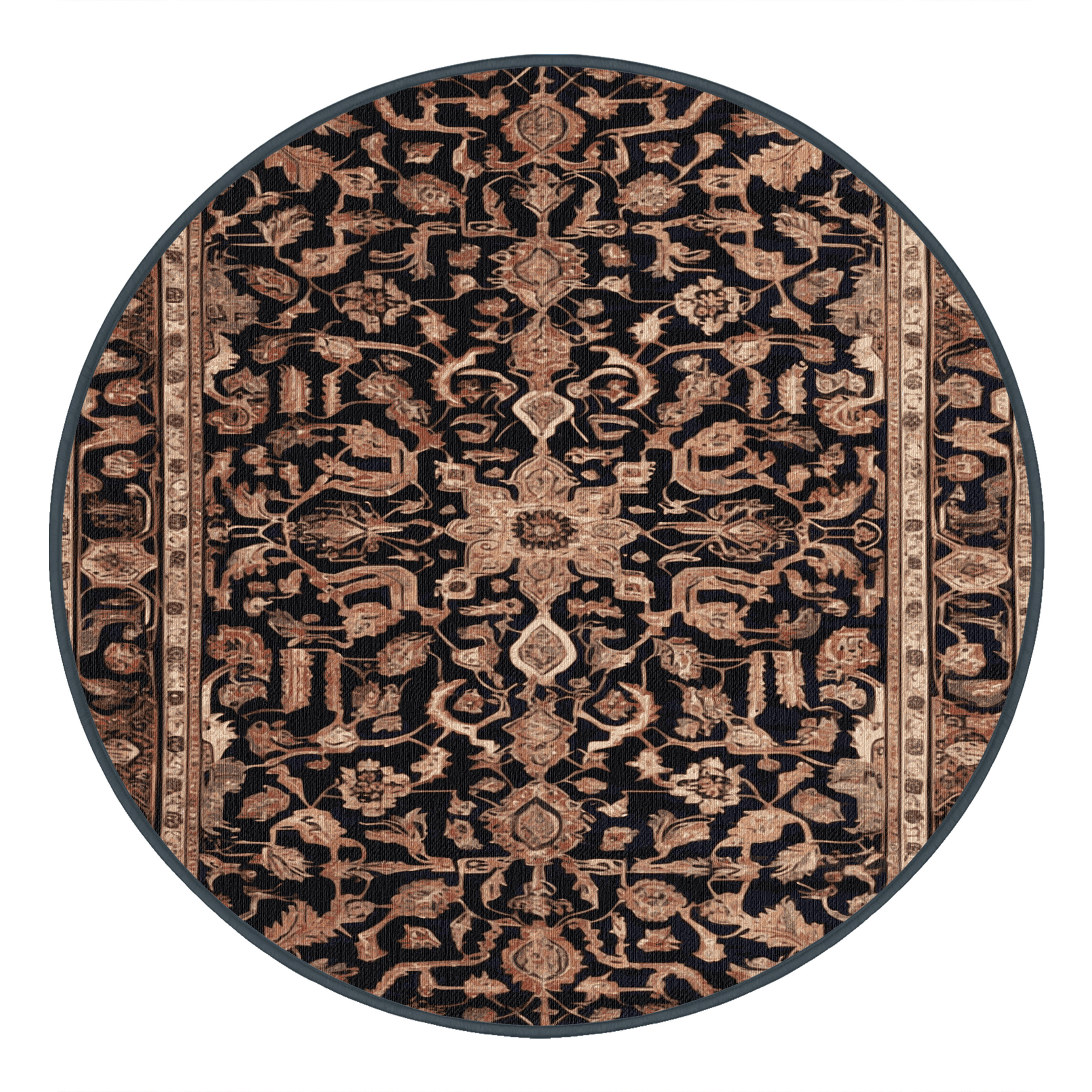 World Menagerie Machine Washable Persian Brown Area Rug | Wayfair