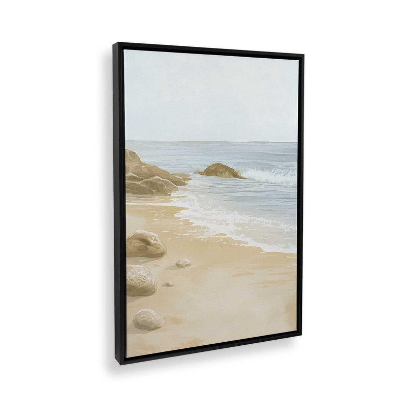 «Soft Shoreline Silence I», reproduction sur toile, H 18,75 po x l 12,75 po, Noir satiné