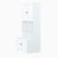 Armoire de rangement haute et large pour salle de bain, unité de rangement pour salle de bain, armoire autoportante avec 4 portes, tablettes réglables, tablettes ouvertes multicouches, blanc
