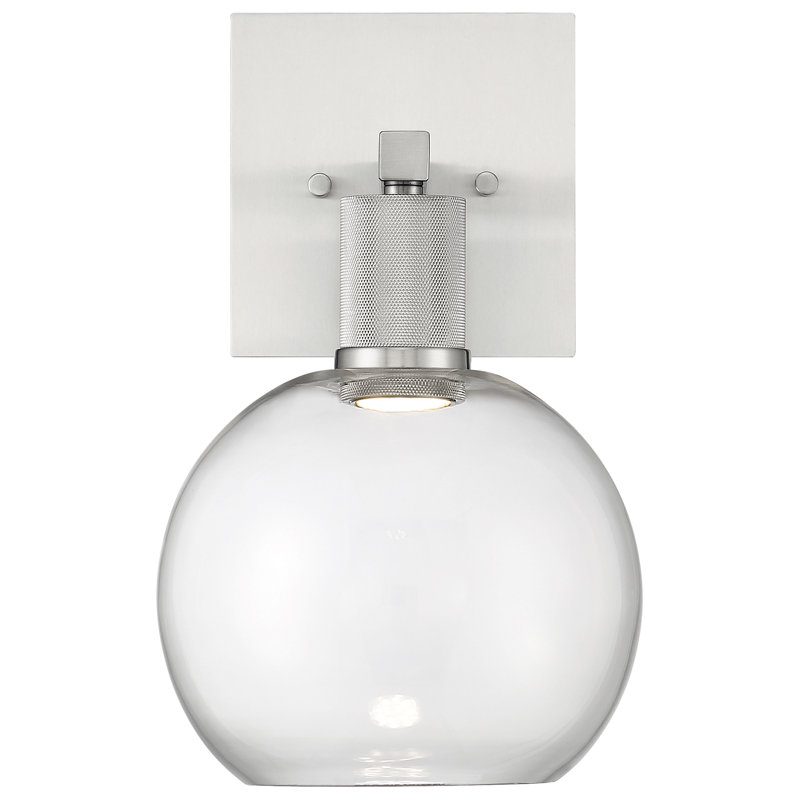 Southglenn Steel Armed Sconce, Brushed Steel