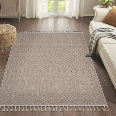 5x7 Natural Area Rug For Entryway, Stylish Appearance, Stain , Non-shedding, Safe And Pets, Multiple Colours, Easy Maintenance, 0.28 In Medium Pile, Cotton Backing, Polypropylene Nursery, Design,
