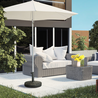Base de parasol en bronze pour patio, support en béton robuste de 40 lb pour poteaux de 1,5 po à 2 po, extérieur, pelouse, porche de piscine avec support, ou jardin