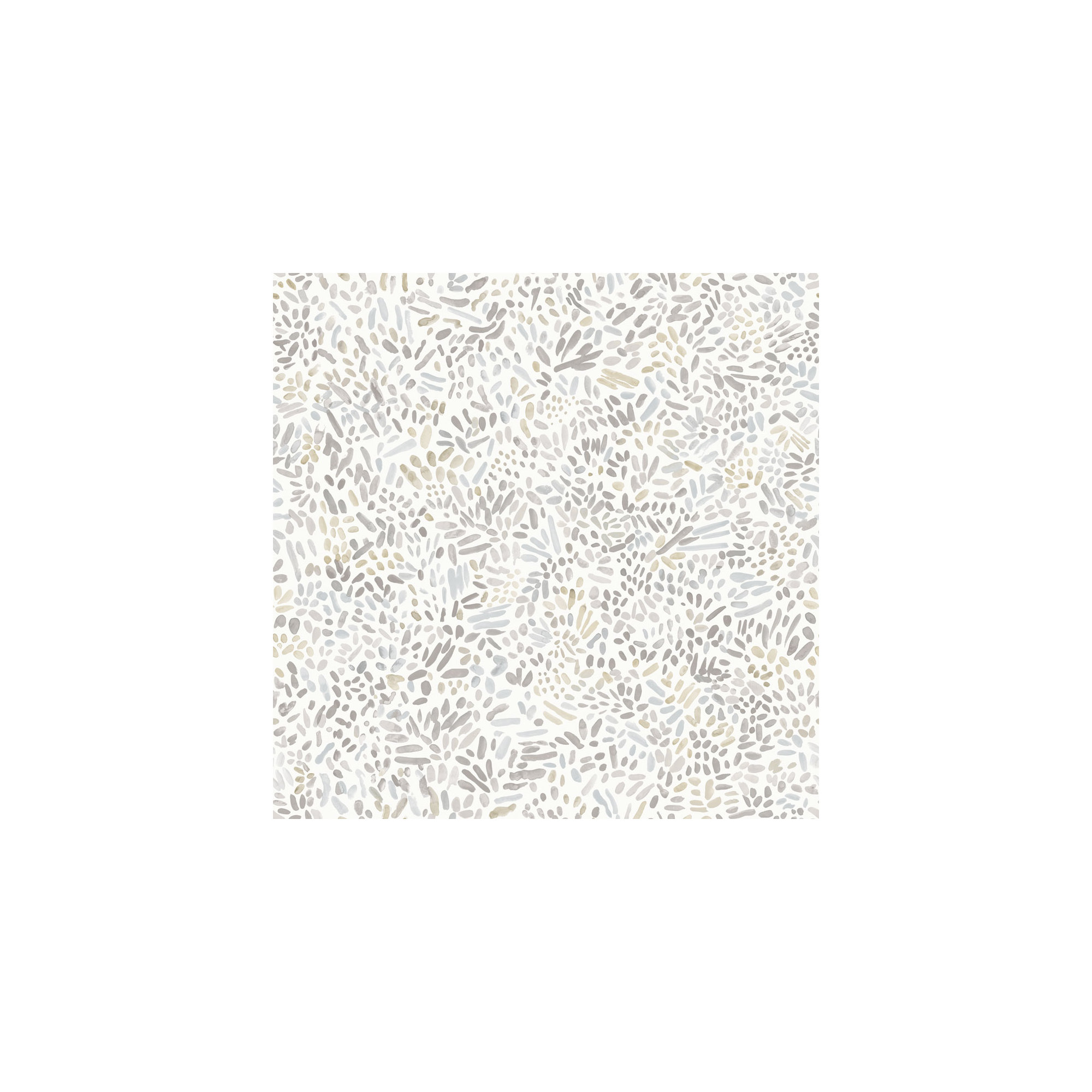 Brushstroke Garden Peel and Stick Wallpaper, Stone Gray