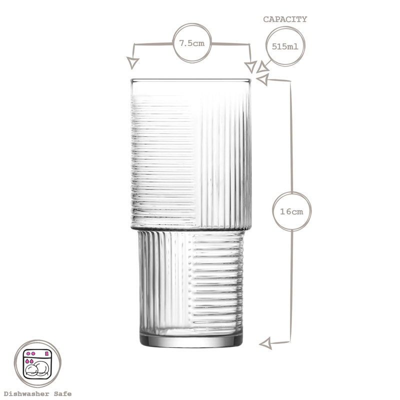 Helen 0.515ml Highball Glass Set