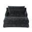 Canapé-lit en chenille, canapé Cama de 59,5 pouces, canapé-lit, canapé-causeuse, canapé décontracté avec surface texturée et deux coussins, convient au salon-544448670