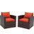 Arroya Wicker Outdoor Club Chair Patio 2 Person Seating Group-448061063-426223955