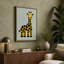 Giraffe Geometric 1 Piece Wrapped Canvas Wall Art-136785035-136785037