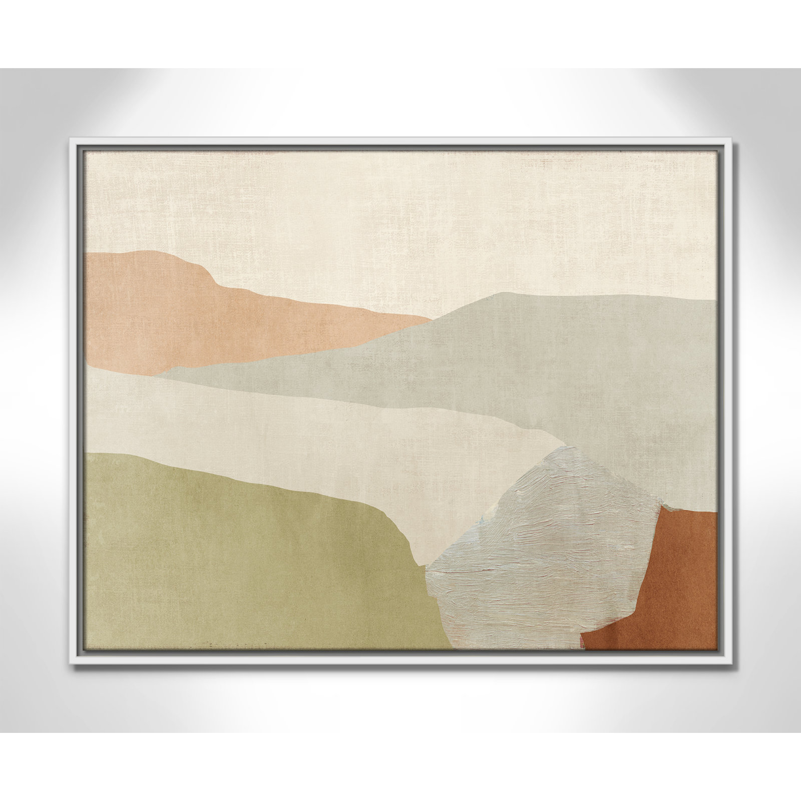 Elspeth "Pastel Views" Painting, 23.5" H x 29.5" W, White