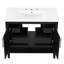 Meuble-lavabo 36 po avec lavabo, armoire de salle de bain multifonctionnelle avec portes et tiroirs, cadre en panneau de fibres à densité moyenne et panneau de fibres à densité moyenne, noir
