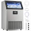 150LBS/24H Commercial Ice Maker, 50LBS Storage, Dual Water Inlet, Stainless Steel, Self-Cleaning