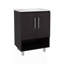 Ensemble de meuble-lavabo autoportant en résine avec armoire à une porte Conrad, noir Conrad