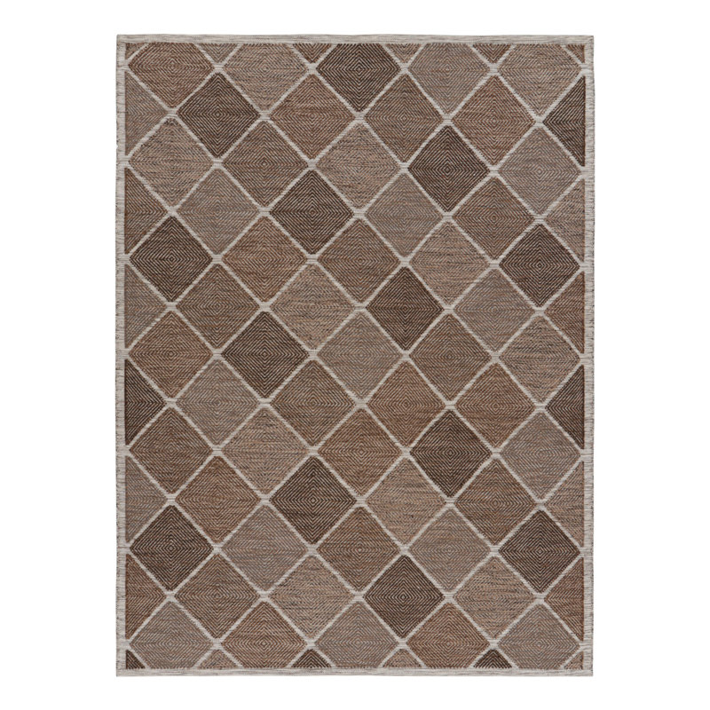 Scandinavian Wool Geometric Area Rug, Rectangle 5' x 7'
