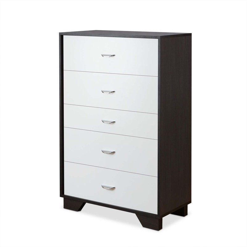 Commode à finition blanche et espresso Eloy