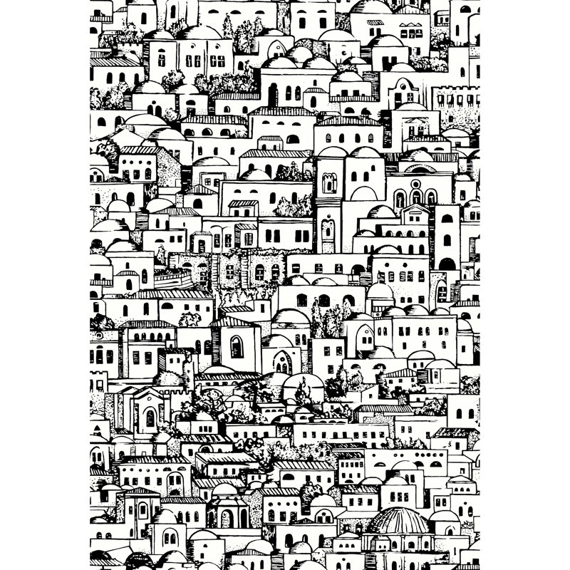Shimmer Wallpaper Roll, White/Black