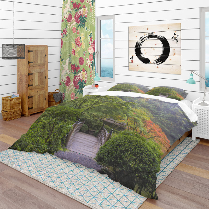 Ensemble de housse de couette à l’aube à brouillard, Housse de couette très grand + 2 taies décoratives