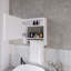 Bathroom Cabinet With Towel Holder And Included Mirror - White Modern Design Wall Mounted Integrated Bath-339476447