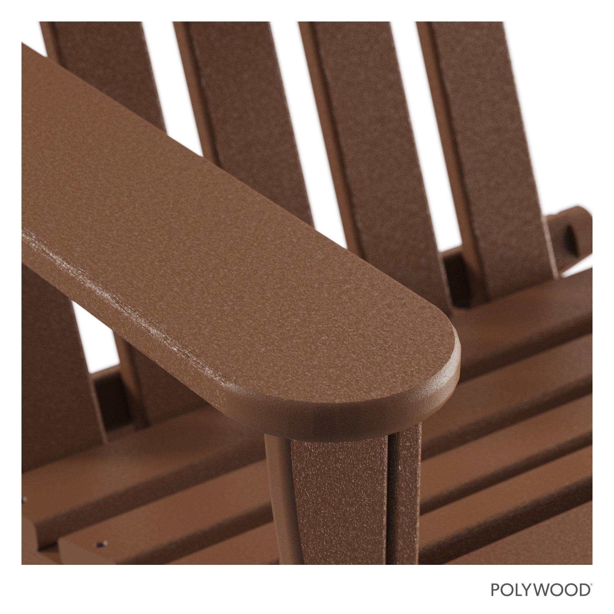 POLYWOOD Classic Adirondack Folding Adirondack Chair, Dark Teak