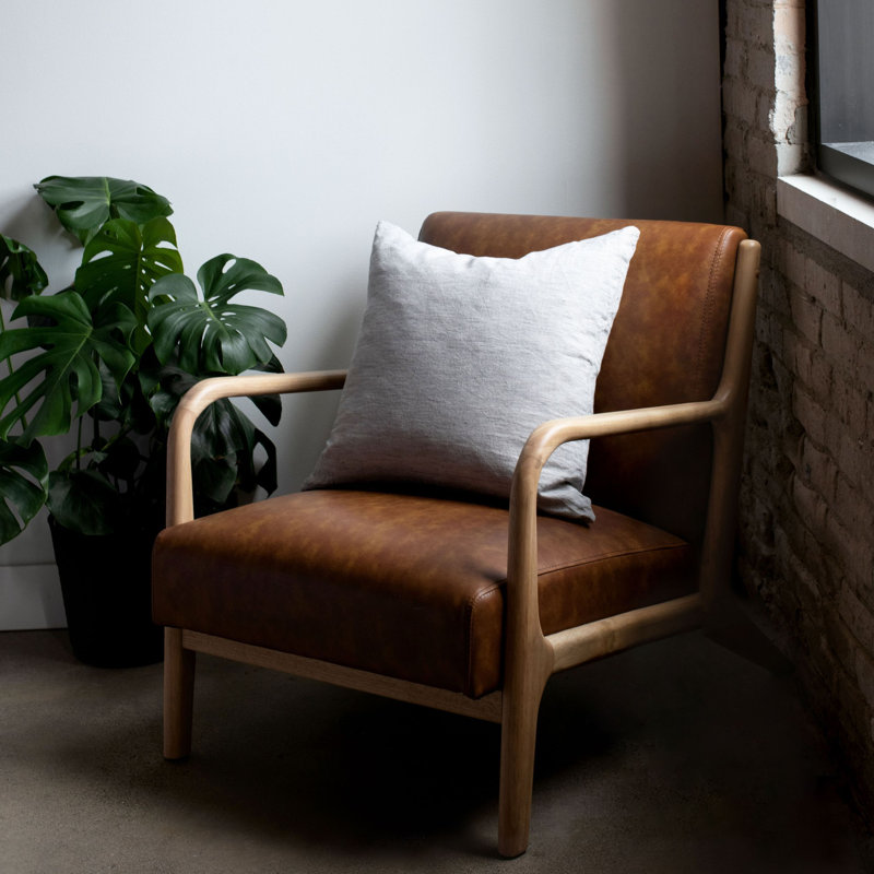 20" X 20" French Linen Throw Pillow, Shadow Pinstripe