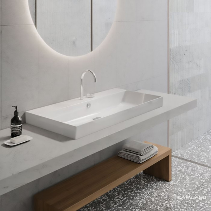 Zero 75 29.53'' L Bathroom Sink, White
